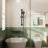 Bathroom Faucet Set With Round Handheld Shower-120233236
