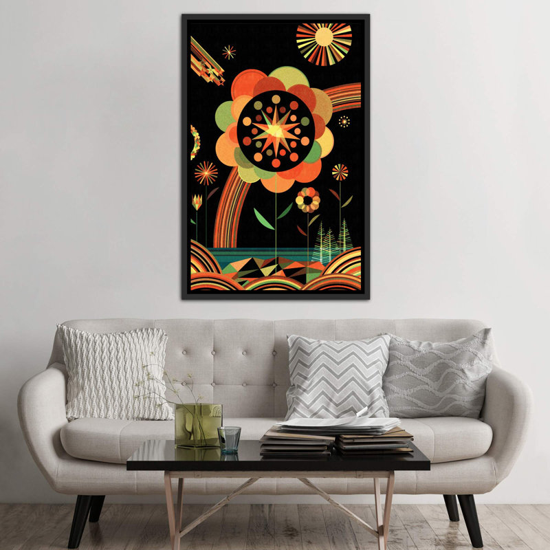 Plants & Flowers, 60" H x 40" W x 1.5" D, Distressed Black Framed Canvas