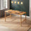 Pasific Rectangular Dining Table, Solid Beech Wood Modern Dining Table for Kitchen and Dining Room