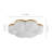 Modern LED Paw Shape Flush Mount Ceiling Light with Natural Wood Accent