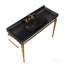 Meuble-lavabo sur pied de 122 cm (48 po), pieds en fer, sans lavabo, robinet, couvercle ni bonde, couleur or.