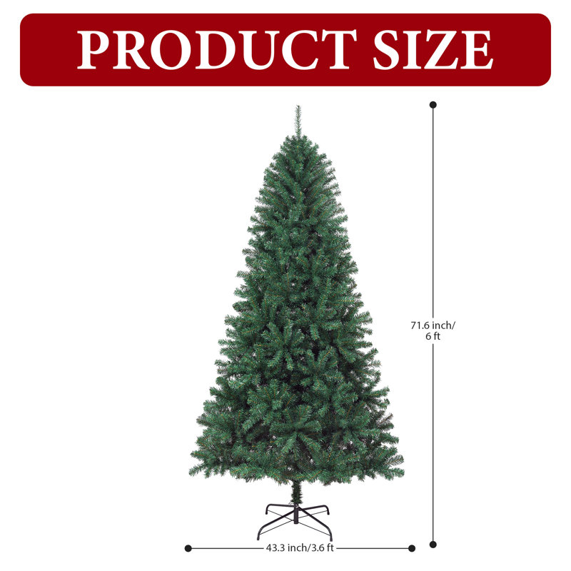 Arbre de Noël artificiel à installation facile Ct - support inclus, 6 pi