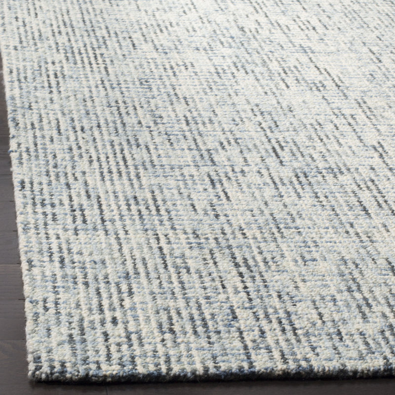 Abstract Hand Tufted Wool Rug, Square 6'