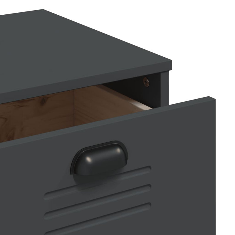 Aleemah Display Cabinet, Anthracite Grey