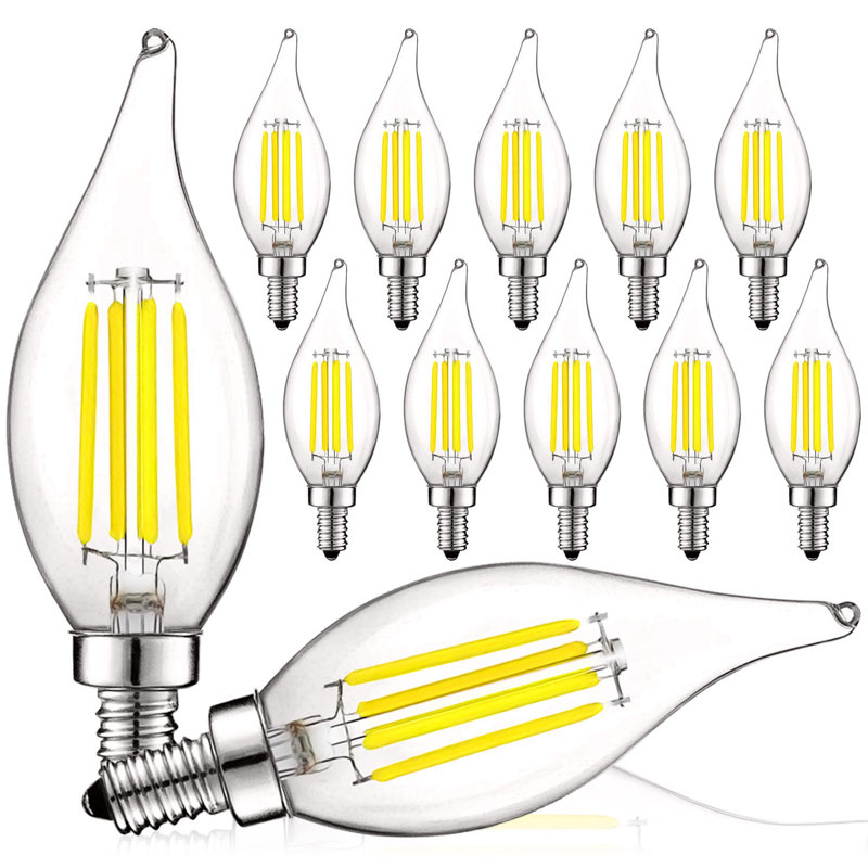 5 watts (équivalent à 60 watts), DEL CA11, ampoule à intensité variable, culot E12 / candélabre, 5000 K