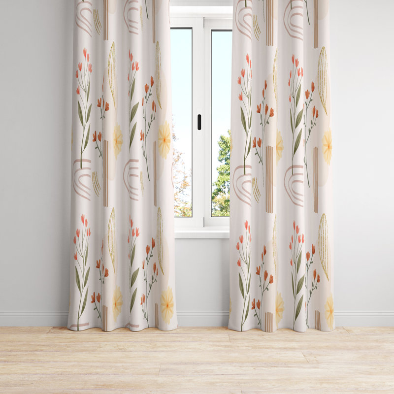 Semi Sheer Curtain Pair, 20" W x 82" L