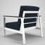 Fauteuil club d'extérieur en métal avec coussin Sunbrella Weston-579346464-579346465