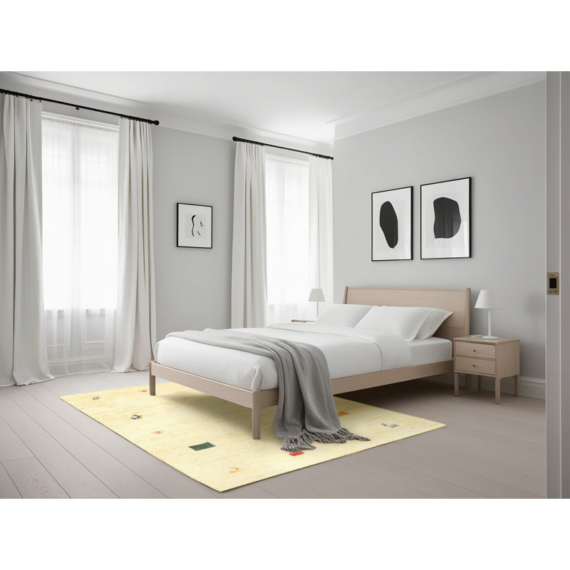 Tapis abstrait beige, Rectangle 5 pi x 7 pi