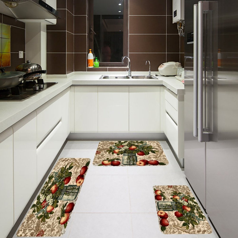 Tapis de cuisine rétro pour salle à manger 3 pièces