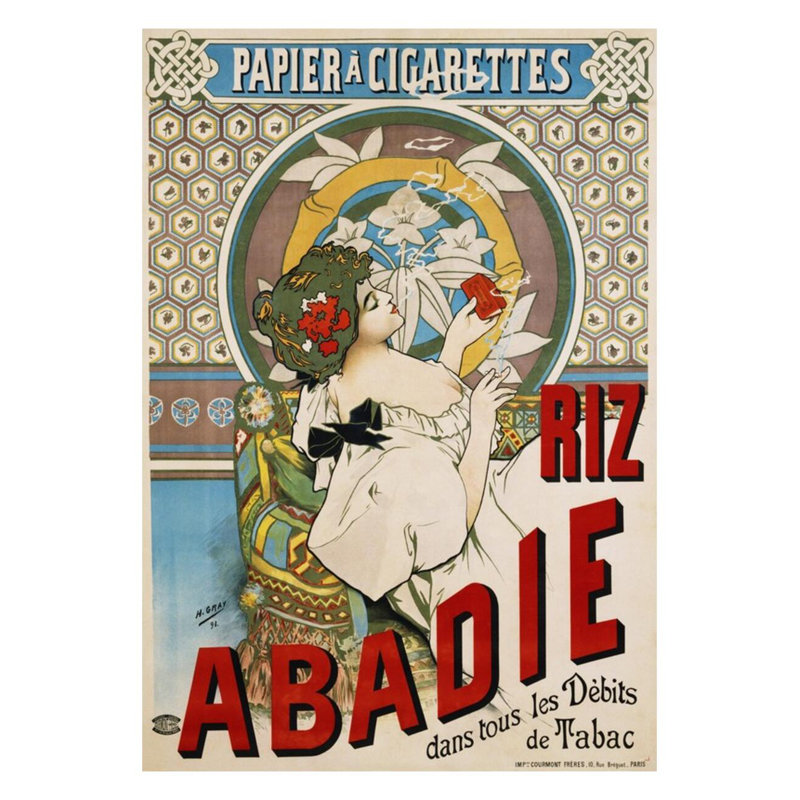 Affiche «Riz Abadie» par H. Gray - estampe numérique, H 28 po x l 22 po