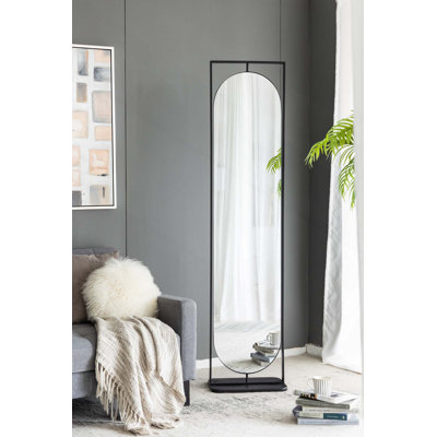 Full Length Standing Mirror With 360° Swivel Function To Brighten And Expand Your Space