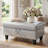 Rectangular Storage Ottoman Bench With Hinged Lid, Faux Leather Footrest For Living Room, Bedroom, Entryway, Light Gray, 35"X23.5"X17.5"-487873022