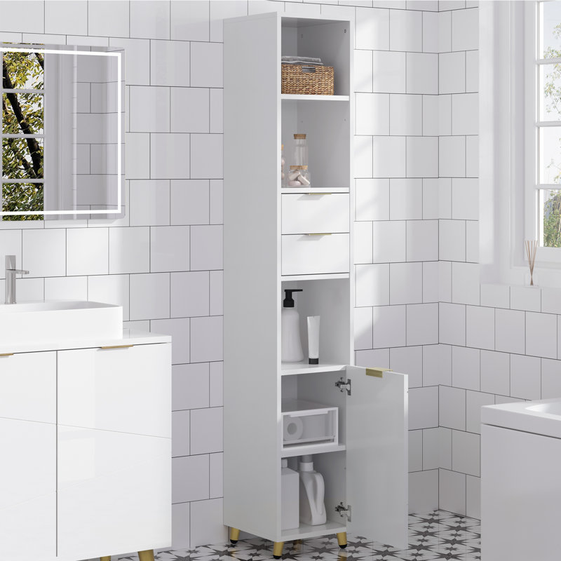 Luellen Freestanding Linen Cabinet