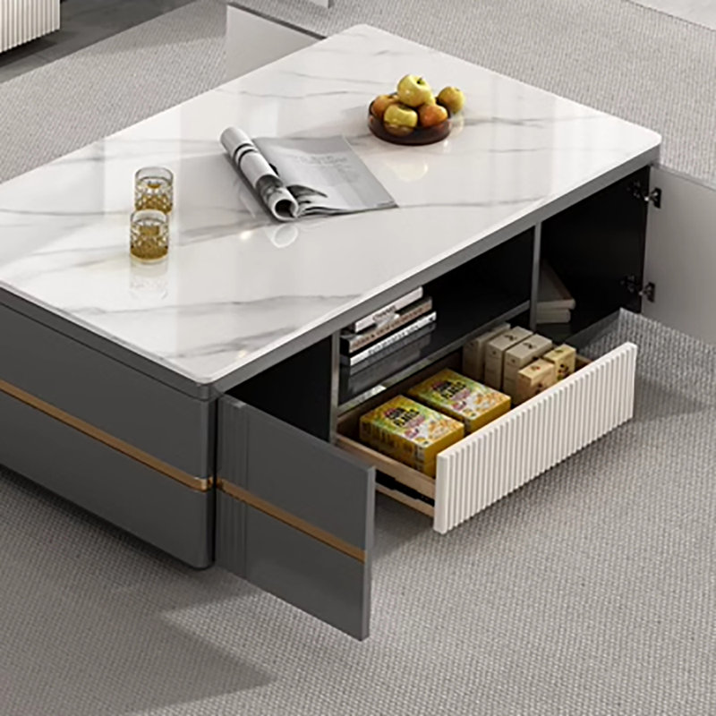 Single Coffee Table, White/Black