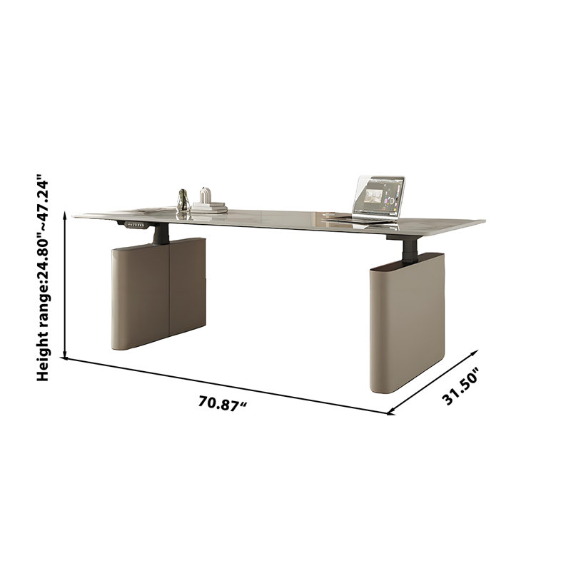 Bureau 70 po 70 po, H 47,24 po x l 70,87 po x P 31,5 po