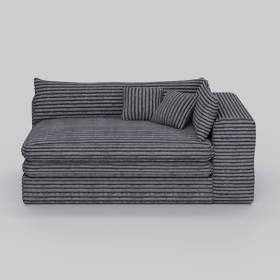 Upholstered Corduroy Chaise Compression Lounge: Ideal For Bedroom & Leisure Spaces