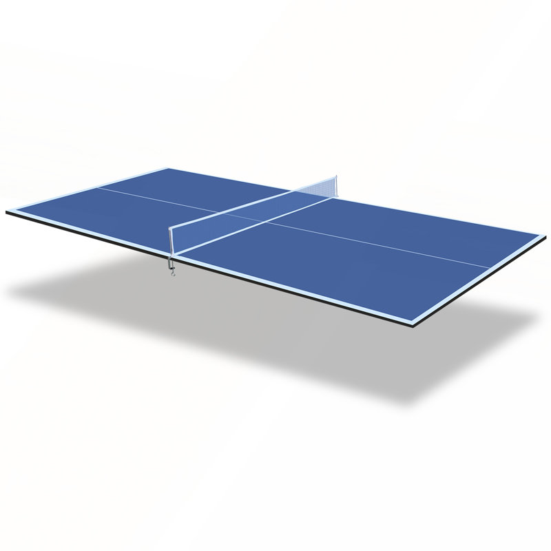 Plateau de conversion de tennis de table pliable et portable de 8 pi de taille moyenne pour jeux d'intérieur, installation et rangement faciles