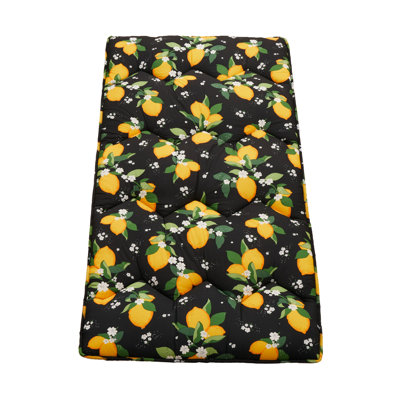 Matelas de futon japonais, tapis de sol Tatami avec motif de citrons et de feuilles, tapis de camping pliable et portable pour le camping, lit d'invité, voyage en voiture