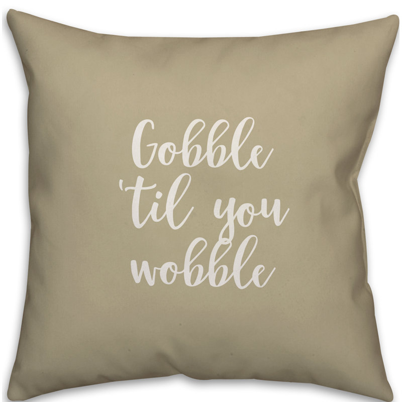  Coussin Gobble Til You Wobble, Beige, Coussin décoratif