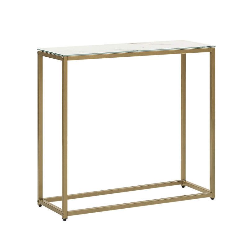 Larmon 80cm Glass Top Console Table