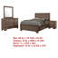 Ensemble de chambre avec grand lit 4 pièces Bello, brun taupe délavé Bello-114566002-114566000