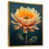 Toile avec cadre flottant or