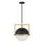 Luminaire suspendu sphère mat 1 lumière en noir mat / or Matild-86792439