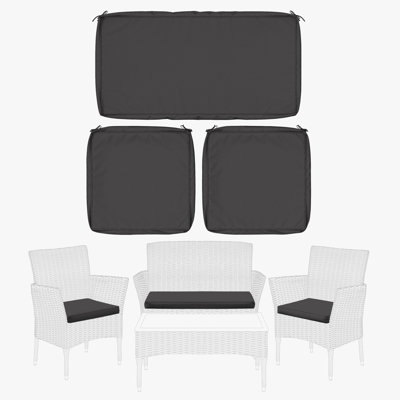 Ensemble de housse de coussin d'extérieur et de siège de patio 3 pièces Cartert