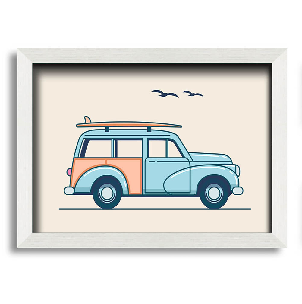 Morris Minor Traveller Gerahmter Druck Wandkunst