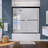 55" - 59'' W x 60'' H Double Sliding Door Semi-Frameless Tub Door With Two Towel Bars-101020022