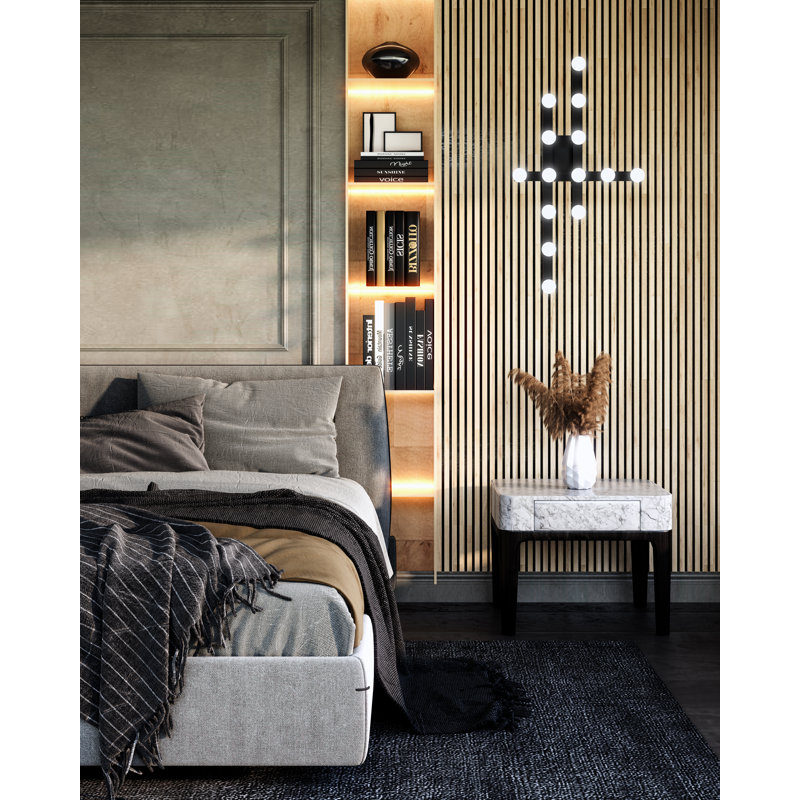 Rezz 14 - Light LED Wallchiere, Brushed Nickel