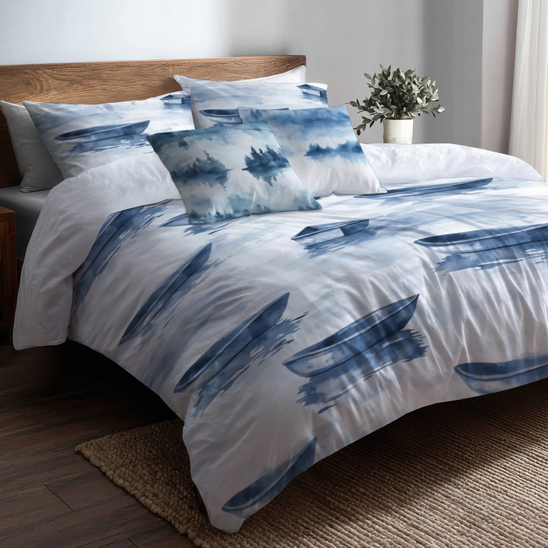 Ensemble de literie 5 pièces Coastal, Housse de couette grand + 4 pièces supplémentair
