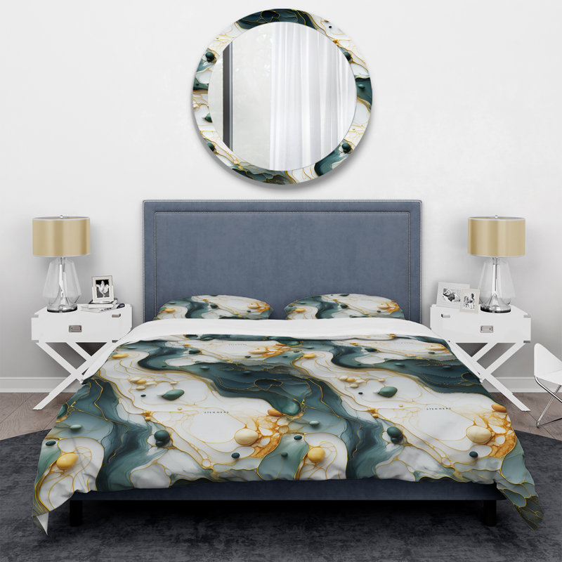 Ensemble de housse de couette en marbre Urban Retreat, Housse de couette pour très grand lit et 2 très