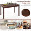 48'' Wooden Dining Table for 4 People w/ Rubber Wood Legs Rectangular Table White-670823087
