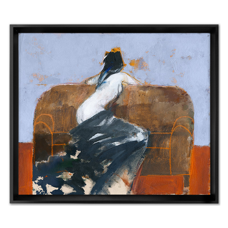 «Summer 2022 Brown Leather», reproduction encadrée sur toile par PC Ngo, H 18 po x l 21 po, Cadre simple noir