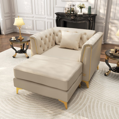 Canapé Chesterfield de 40,1 po de largeur
