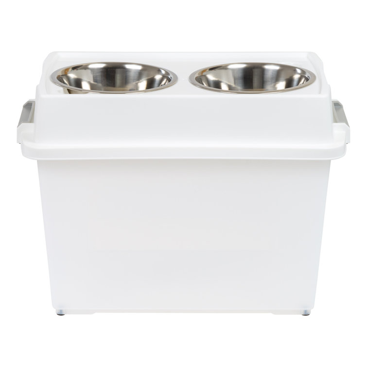 Petmate Easy Reach Elevated Stainless Steel Dog and Cat Feeder and
