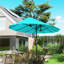 Parasols et accessoires pour l'extérieur en acier bleu avec finition bleue de 15 po-1912836749