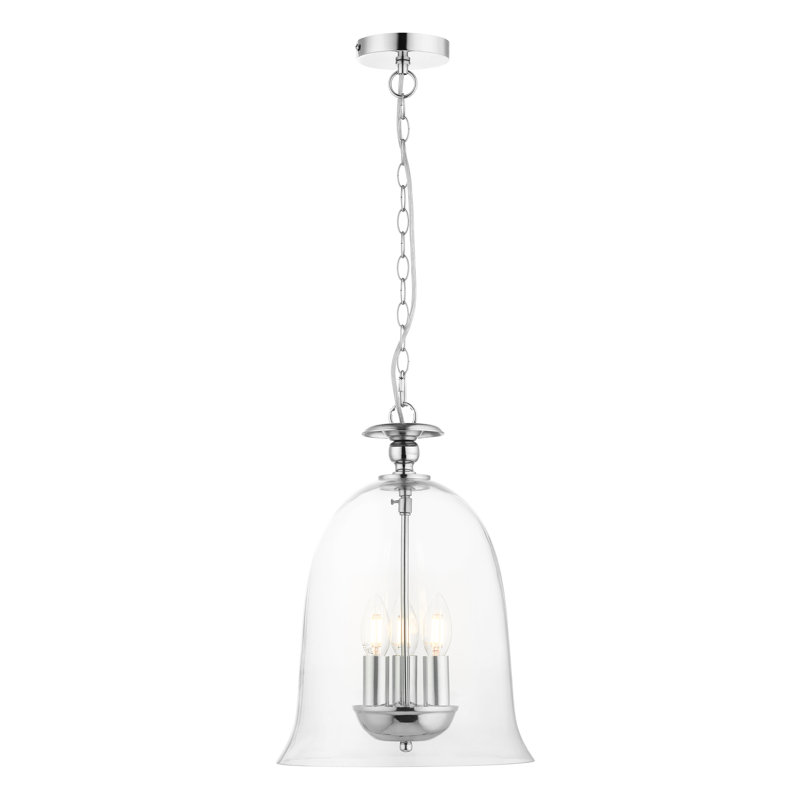 Gustavo 3 - Light Polished Chrome Bell Pendant