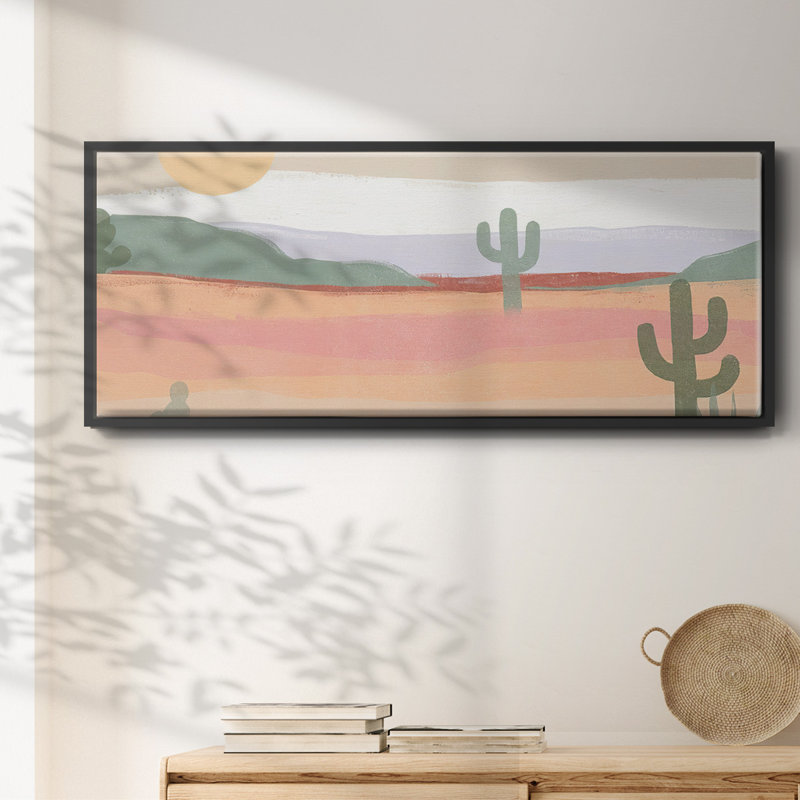 Cactus Plateau II- Framed Canvas, 24" H x 60" W