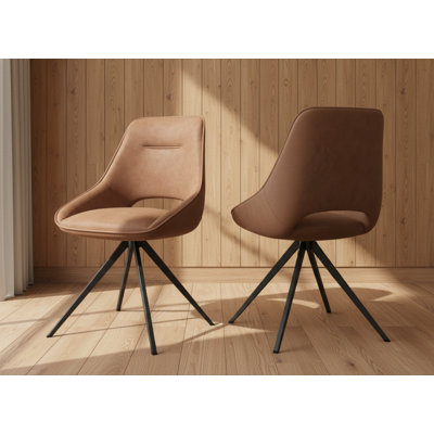 Leather Swivel Dining Chair