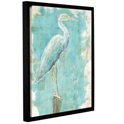 « côtier aigrette i v2 », reproduction d’art sur toile tendue encadrée