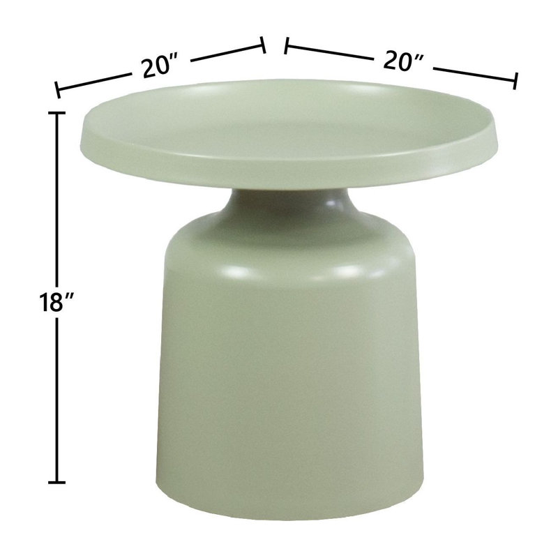 Dewall Tray Top End Table, Green