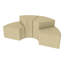 Shapes Series II Modular Collaborative Soft Seating Wedge Stool with Foam Padded Seat-64494211-64494214