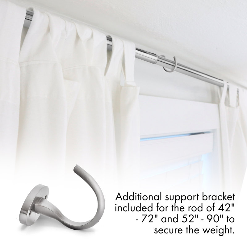 Tringle de tension réglable en métal de 1 po, Nickel satiné, 30" – 52"