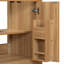 Meuble-lavabo 48 po avec cadre en bois massif, tiroir rabattable, 4 portes à fermeture douce avec rangement pour porte, tablette réglable et meuble-lavabo moderne