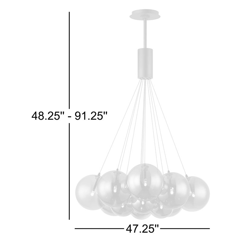 Celica 12 - Light Cluster Pendant, Black