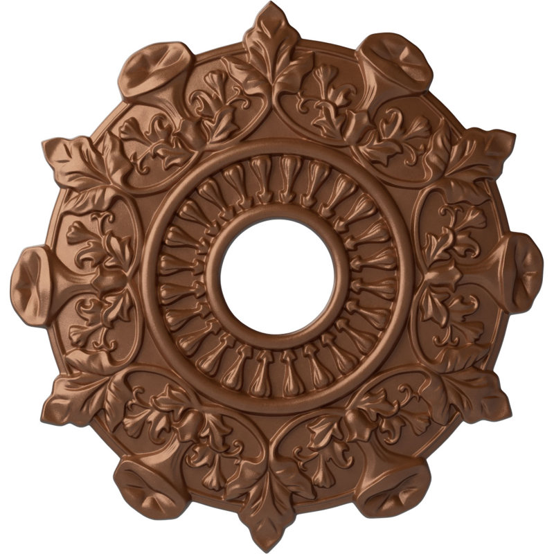Médaillon de plafond H 17,5 po x l 17,5 po Preston, Cuivre poli