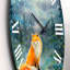 Renard sur un ciel nocturne - horloge murale pour enfants-60327940