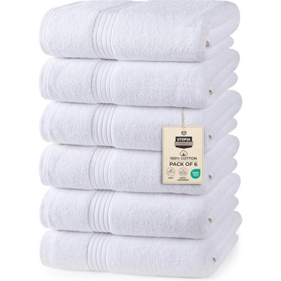 Premium Hand Towels Set, 16 By 28 Inches, 100% Ring Spun Cotton, Lightweight And Highly Absorbent Towels For Bathroom, Travel, Camp, Hotel, And Spa, White